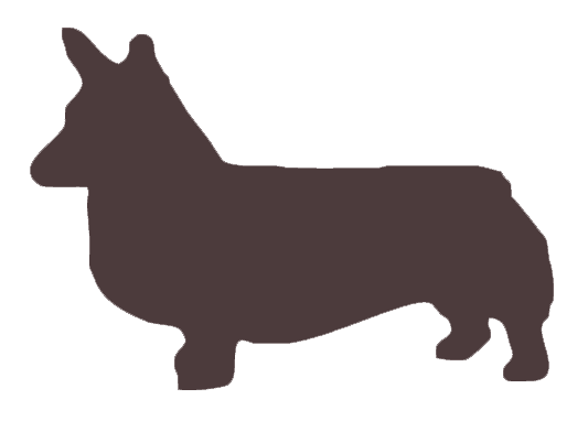 silhouette of a Pembroke Welsh Corgi